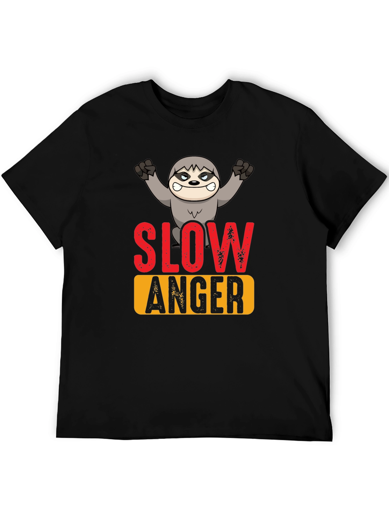 Slow Anger Sloth Graphic Tee - Funny Animal T-Shirt