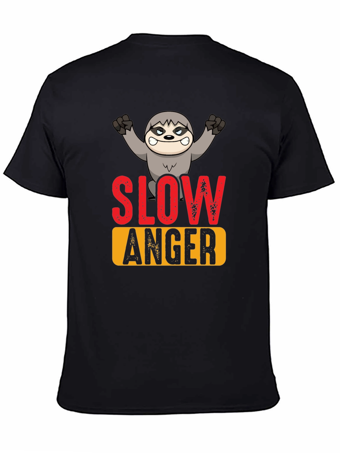Slow Anger Sloth Graphic Tee - Funny Animal T-Shirt