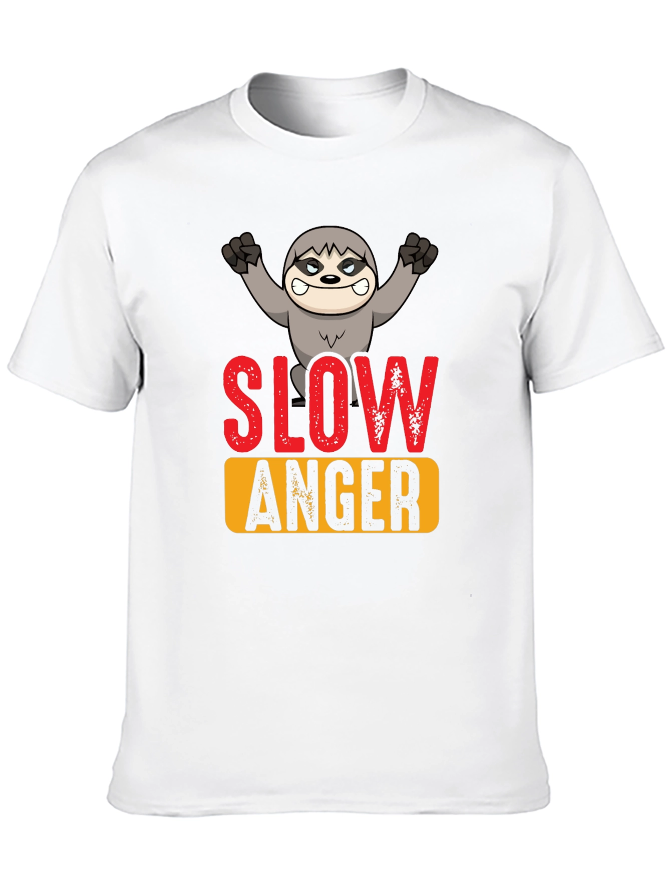 Slow Anger Sloth Graphic Tee - Funny Animal T-Shirt