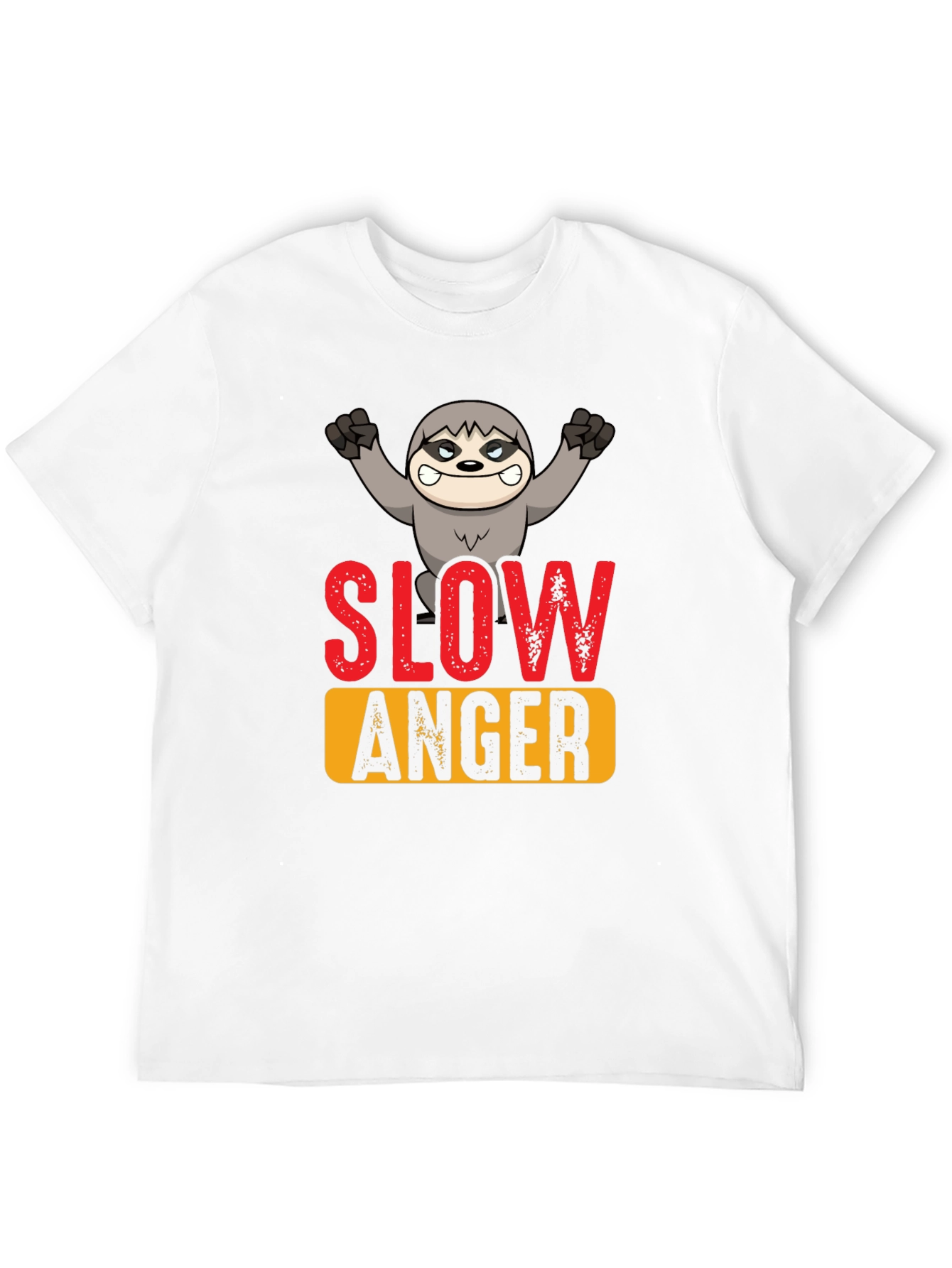 Slow Anger Sloth Graphic Tee - Funny Animal T-Shirt