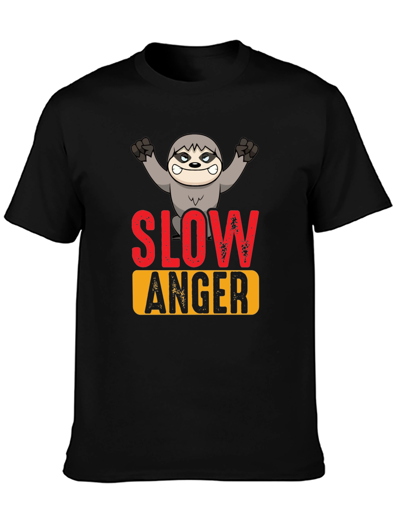 Slow Anger Sloth Graphic Tee - Funny Animal T-Shirt