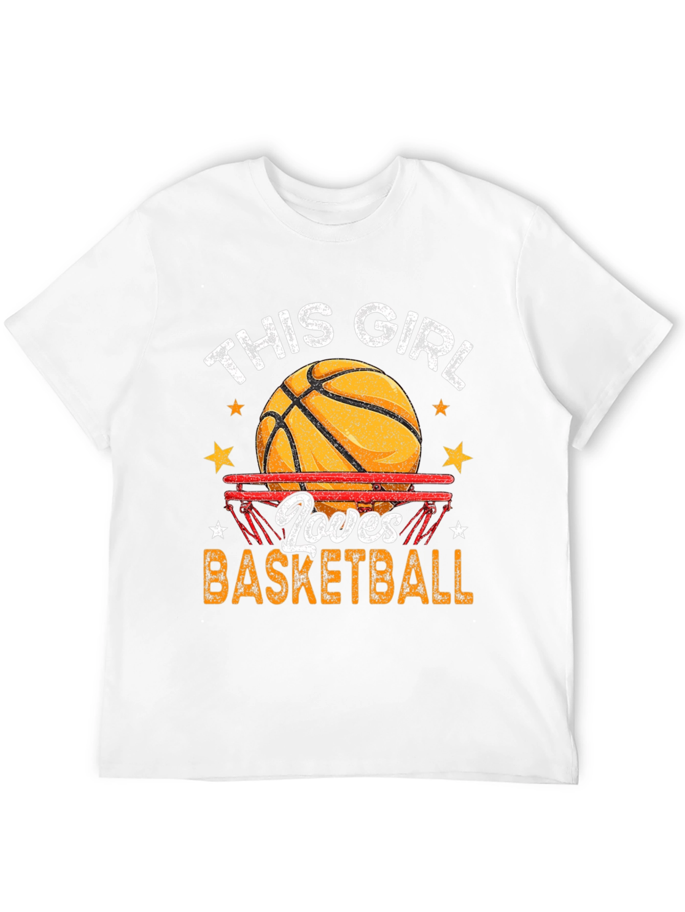 This Girl Loves Basketball Graphic T-Shirt