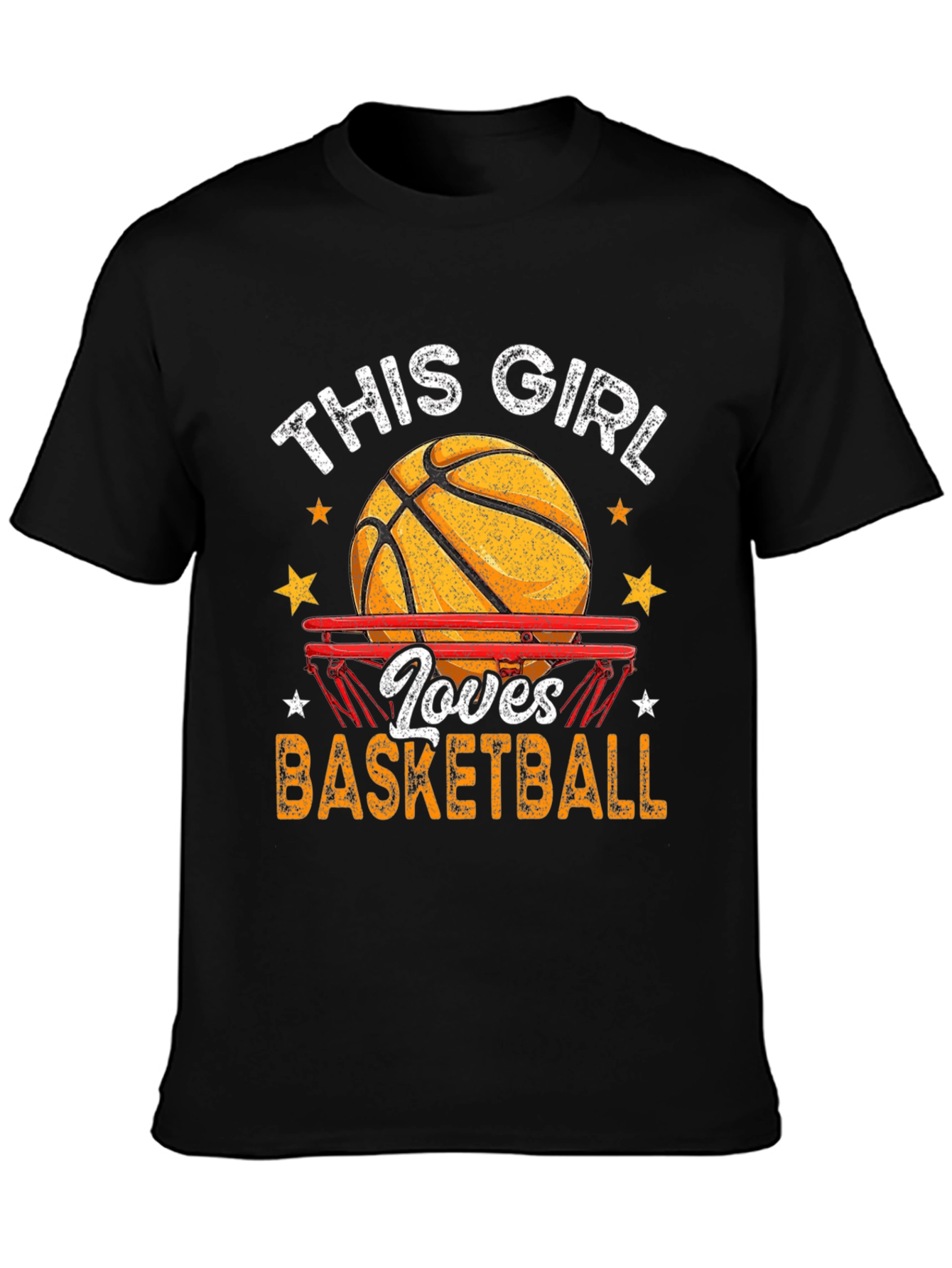 This Girl Loves Basketball Graphic T-Shirt