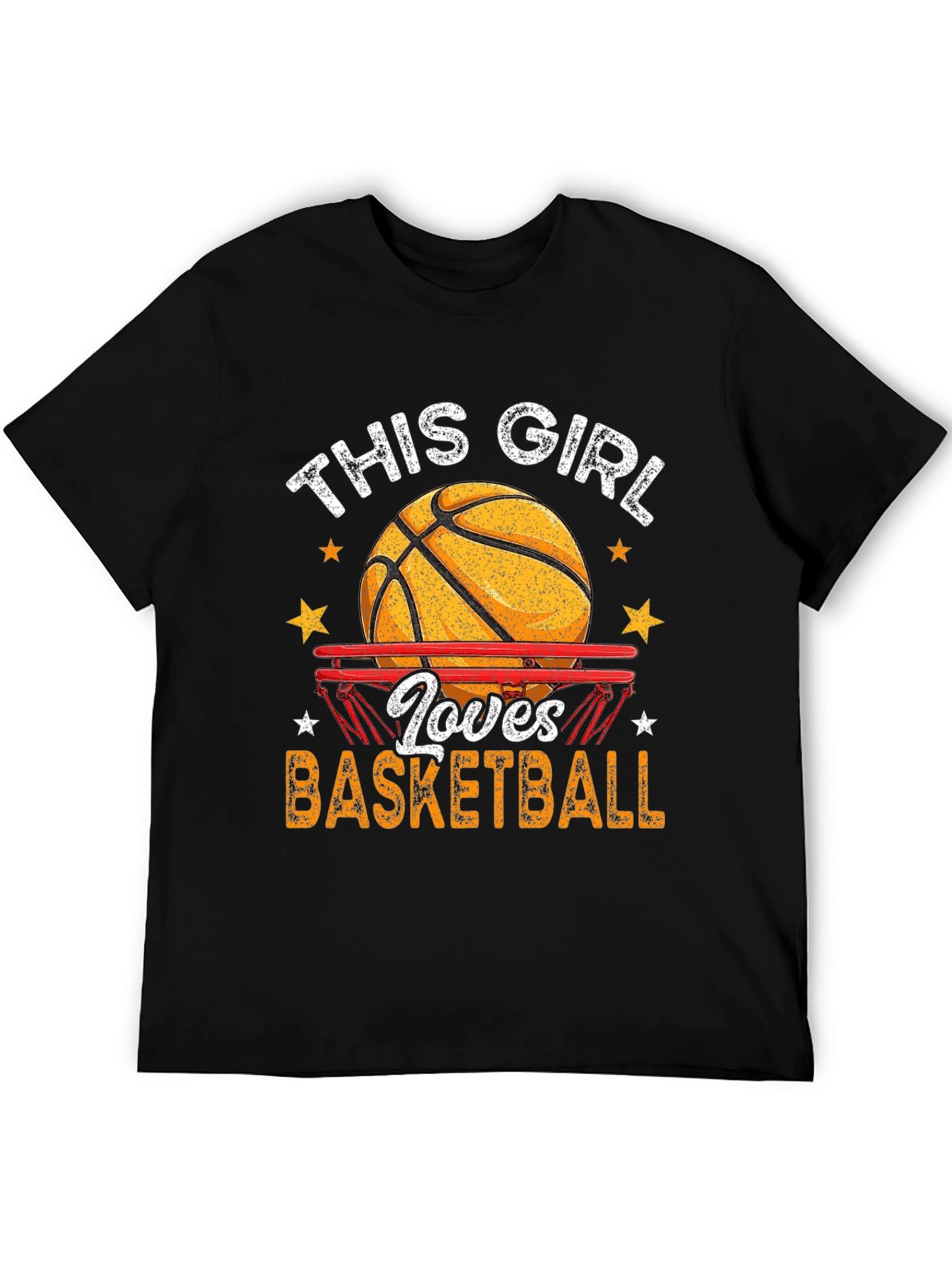 This Girl Loves Basketball Graphic T-Shirt