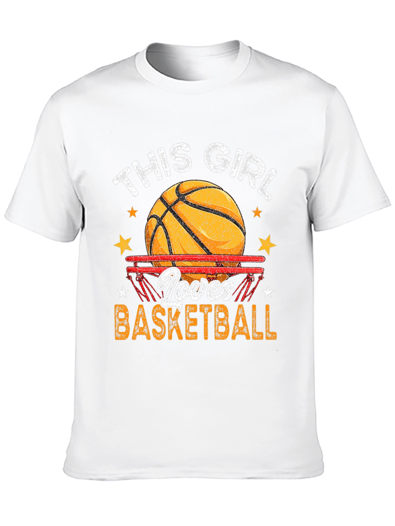 This Girl Loves Basketball Graphic T-Shirt