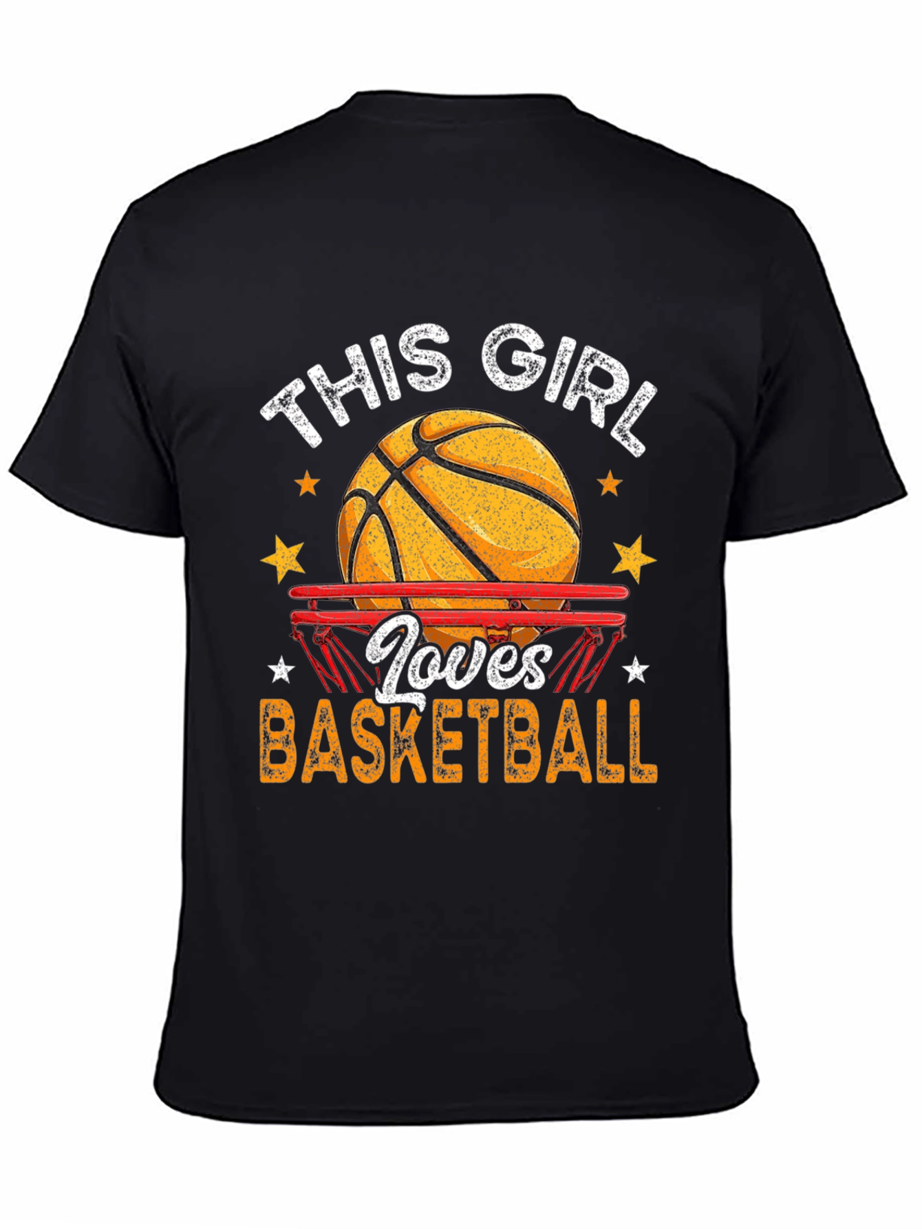 This Girl Loves Basketball Graphic T-Shirt