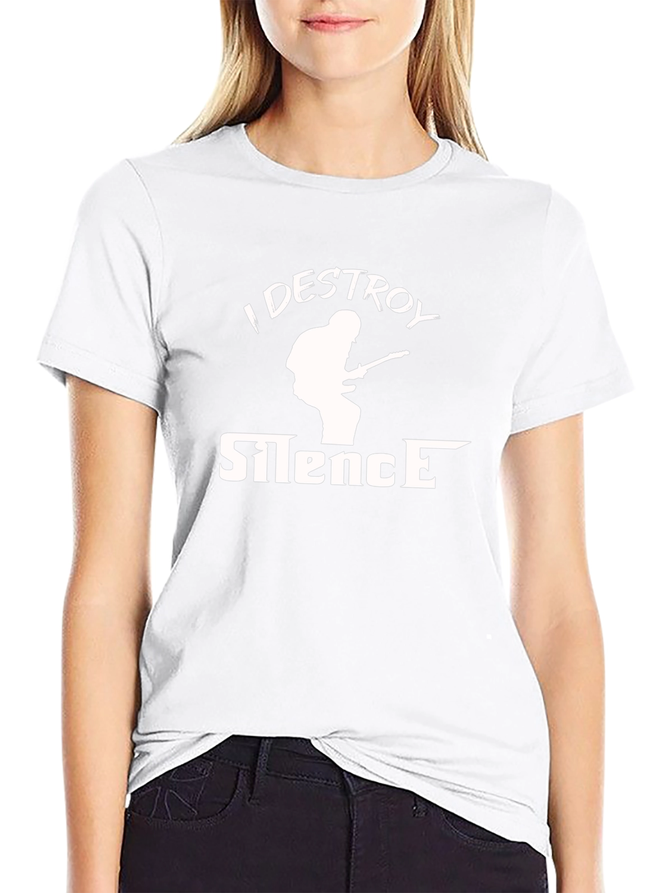 I Destroy Silence Black Graphic Tee