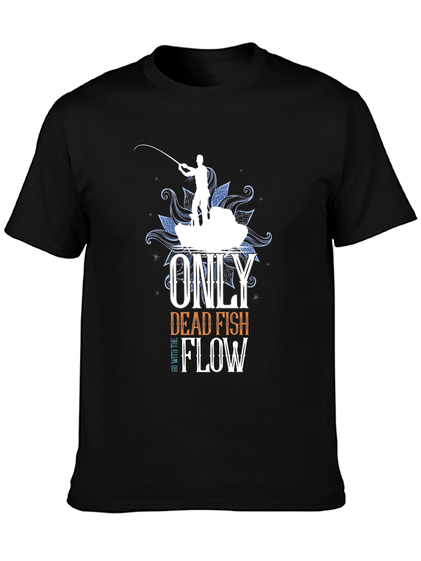 Dead Fish Flow T-Shirt - Black Cotton Tee