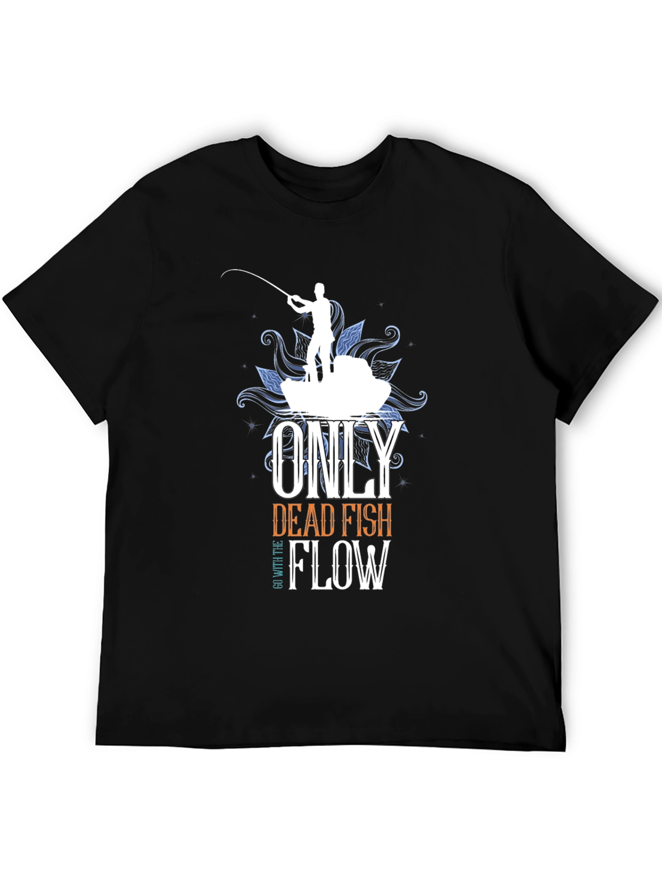 Dead Fish Flow T-Shirt - Black Cotton Tee