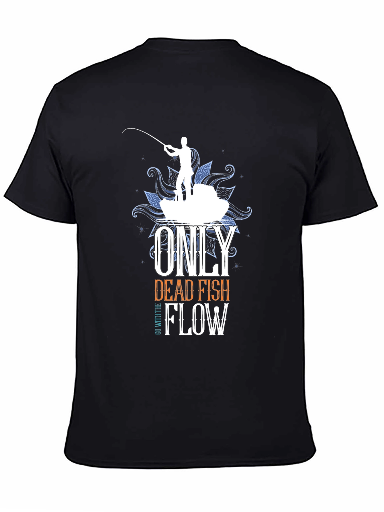 Dead Fish Flow T-Shirt - Black Cotton Tee