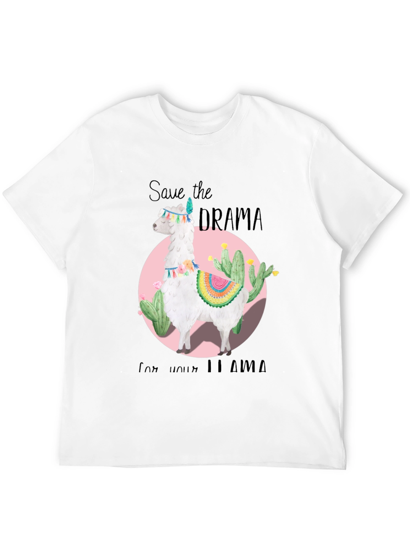 Save the Drama for Your Llama Black T-Shirt