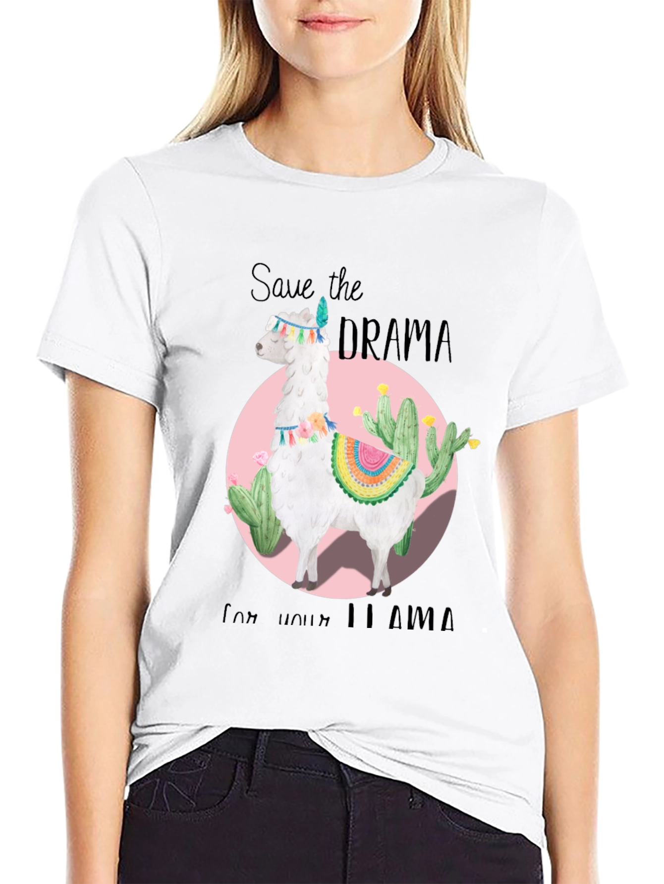 Save the Drama for Your Llama Black T-Shirt