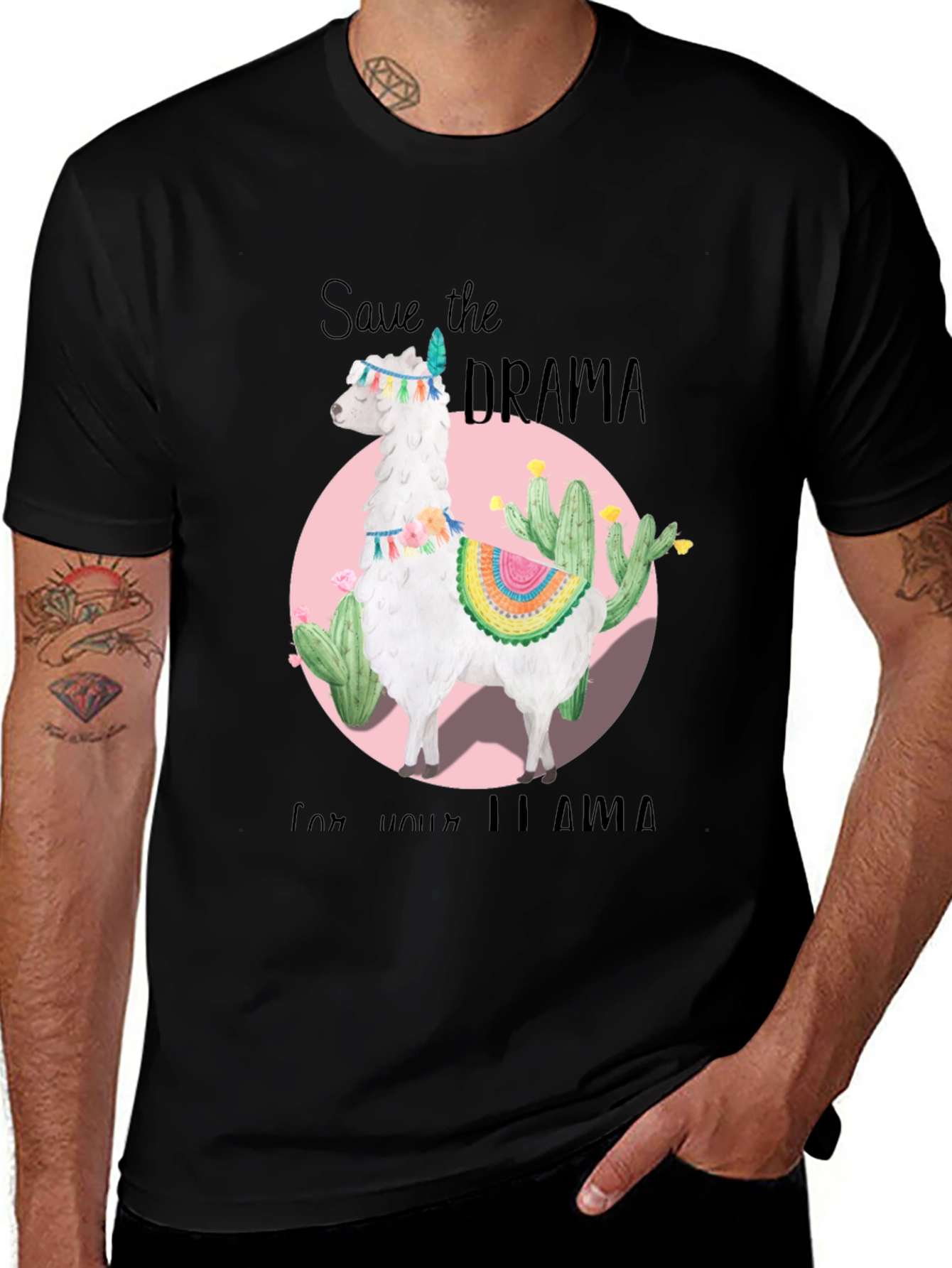 Save the Drama for Your Llama Black T-Shirt