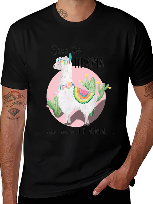 Save the Drama for Your Llama Black T-Shirt