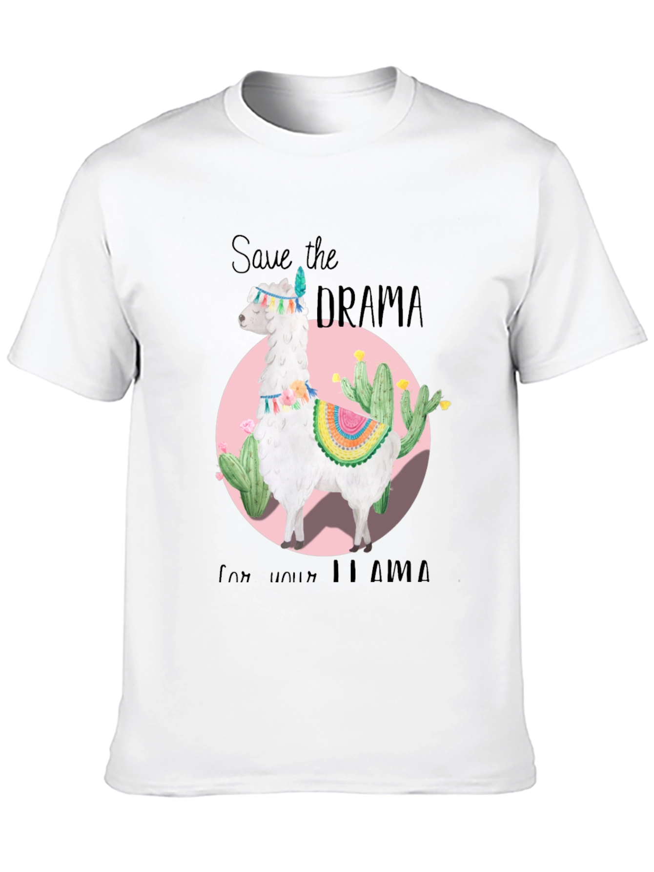 Save the Drama for Your Llama Black T-Shirt