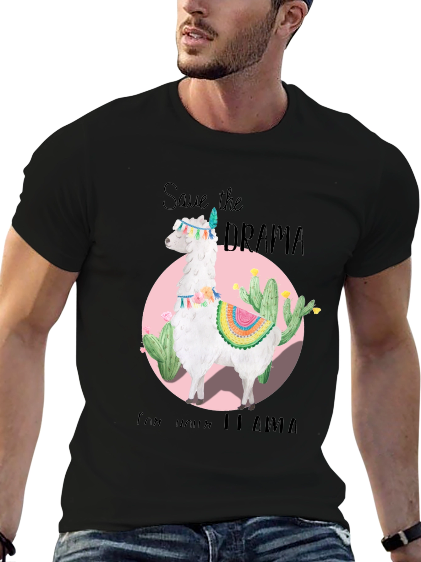 Save the Drama for Your Llama Black T-Shirt