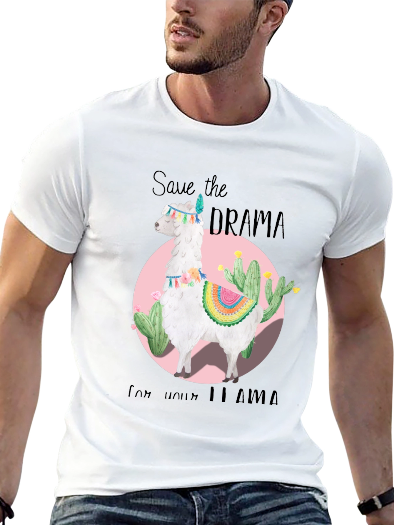 Save the Drama for Your Llama Black T-Shirt