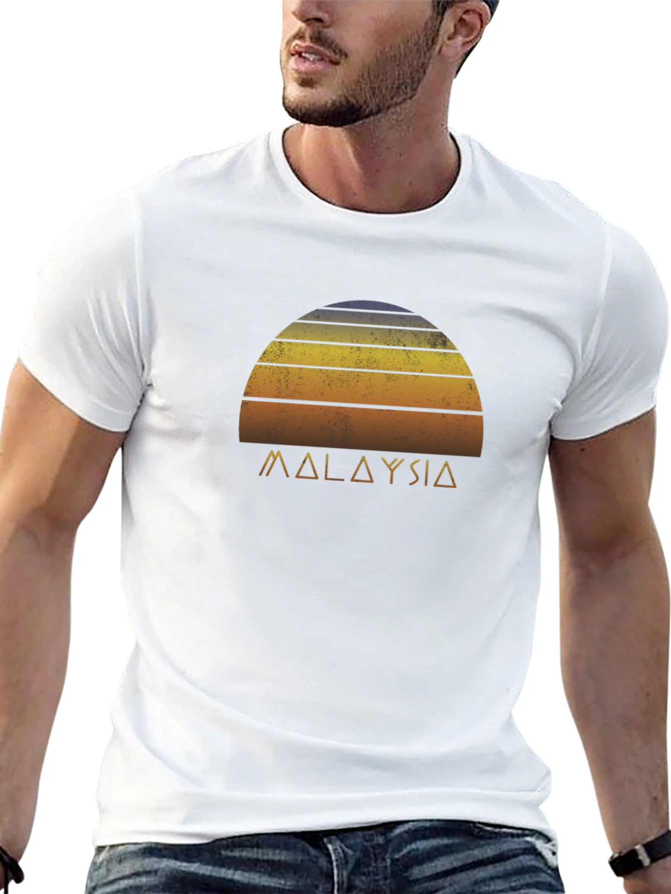 Retro Malaysia Sunset Graphic Tee - Soft Cotton