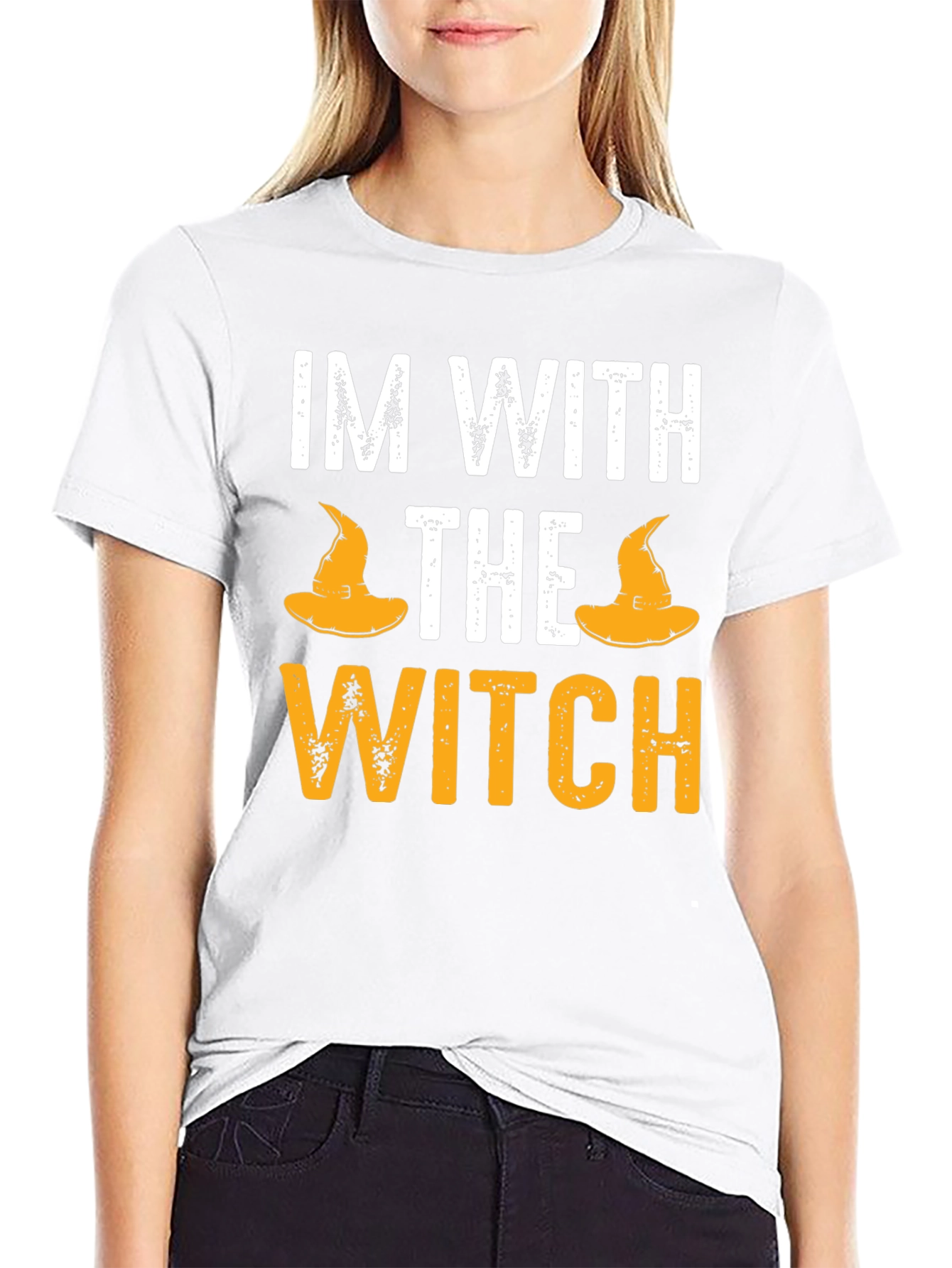 Im With The Witch Halloween Graphic Tee