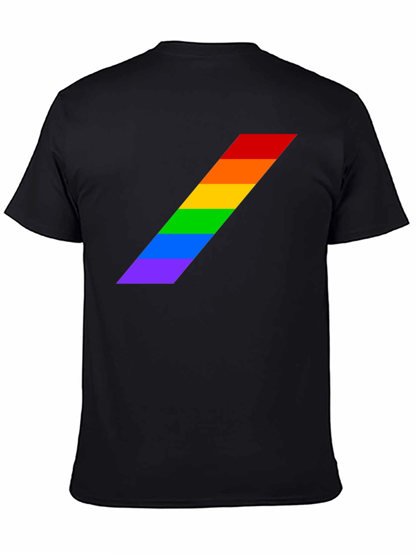 Pride Stripe Tee - Black LGBTQ+ Shirt