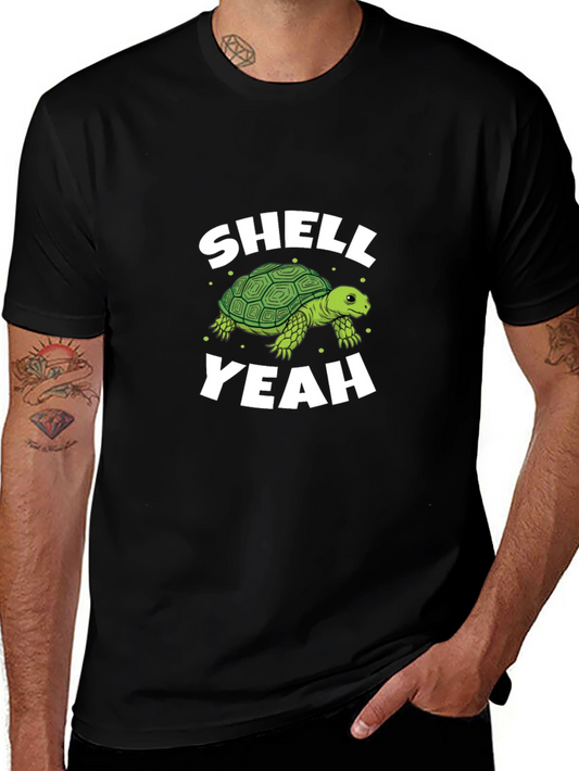 Shell Yeah Turtle Graphic Tee - Soft Cotton Blend