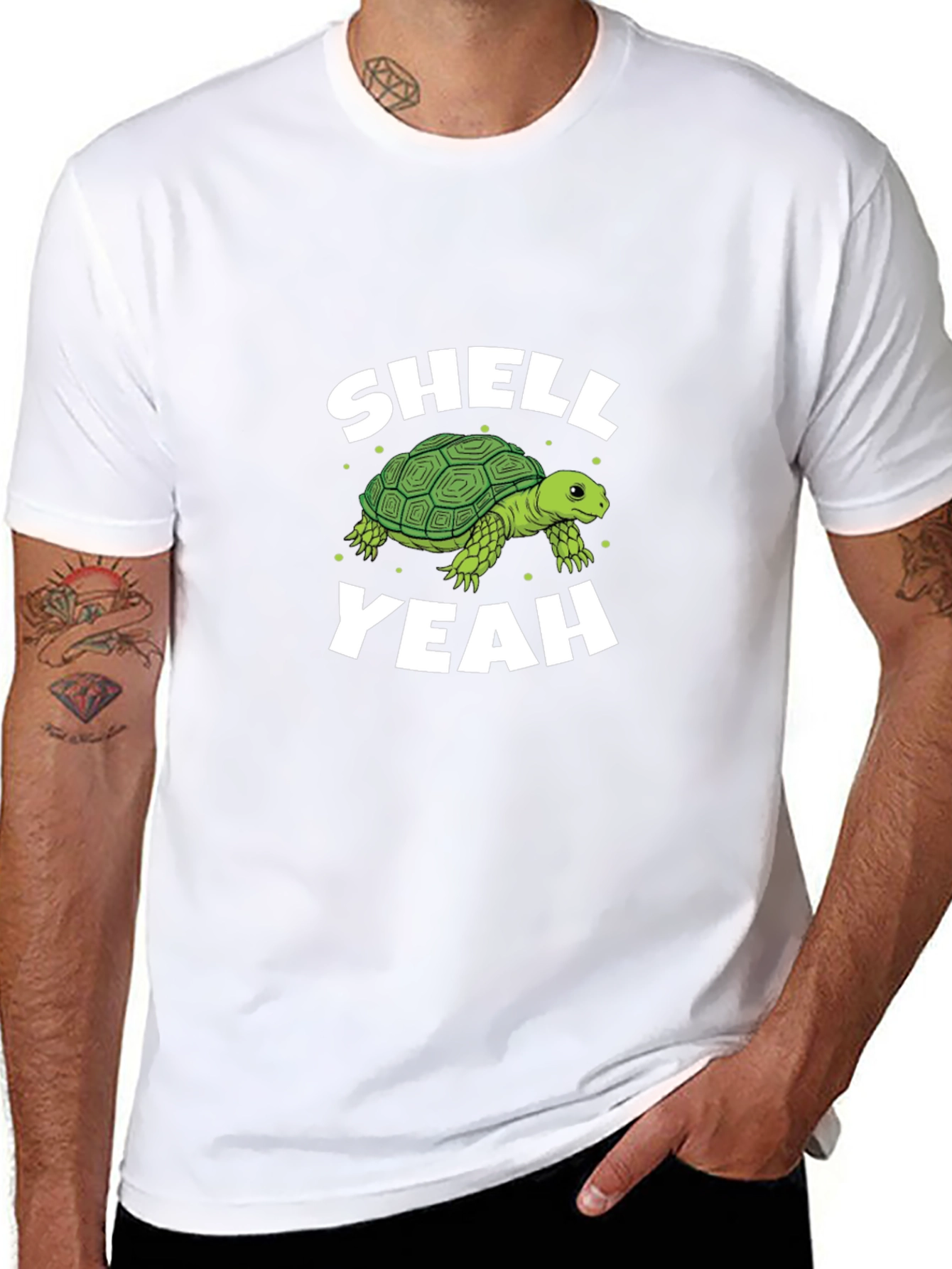 Shell Yeah Turtle Graphic Tee - Soft Cotton Blend