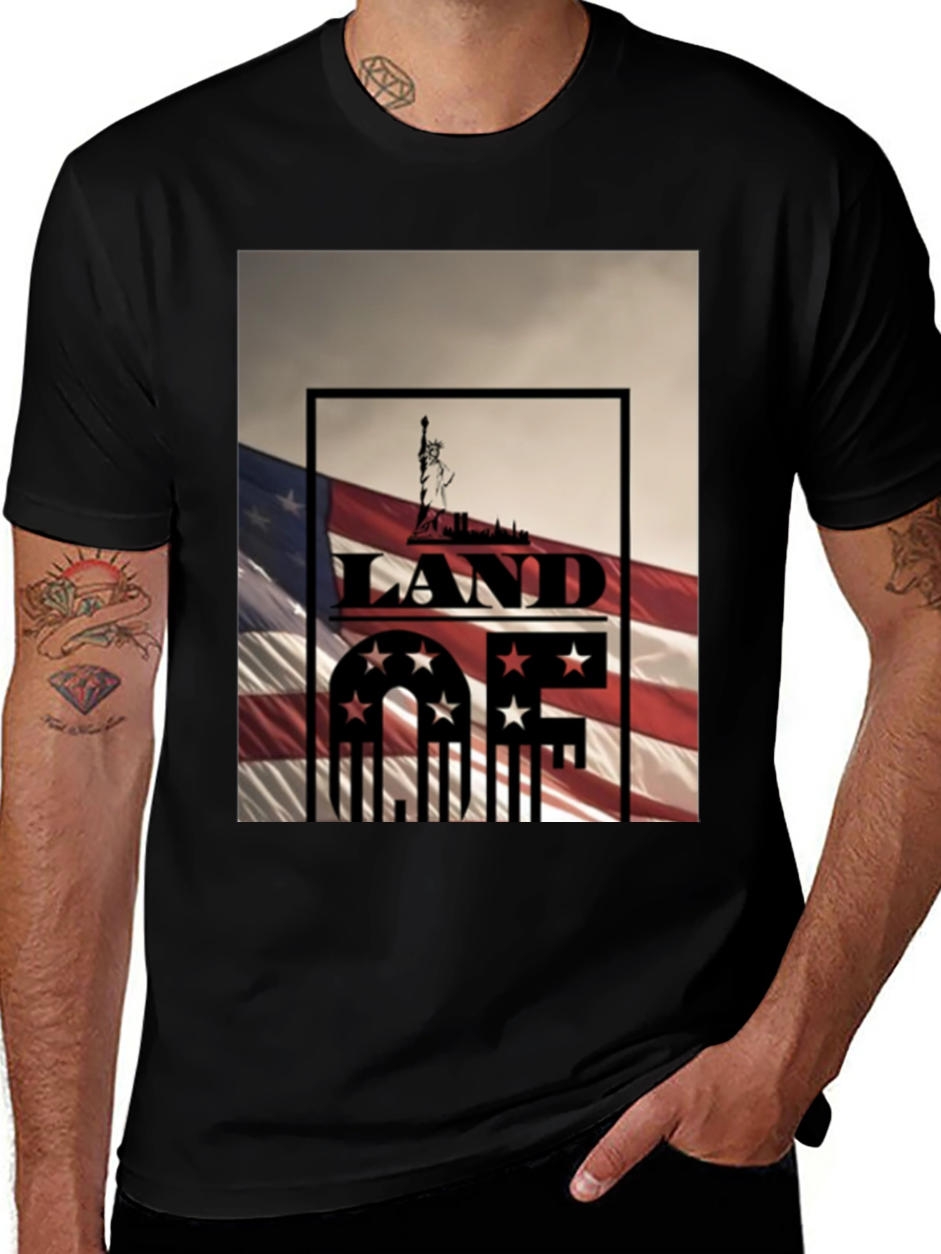 Land of the Free Patriotic Tee