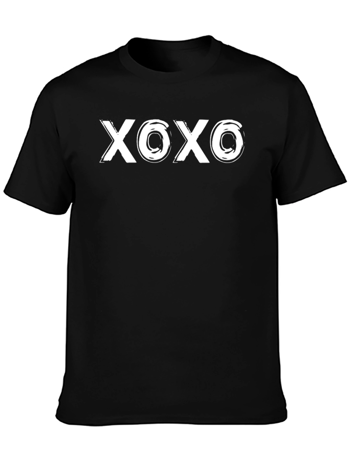 XOXO Graphic Tee - Casual Black Cotton T-Shirt