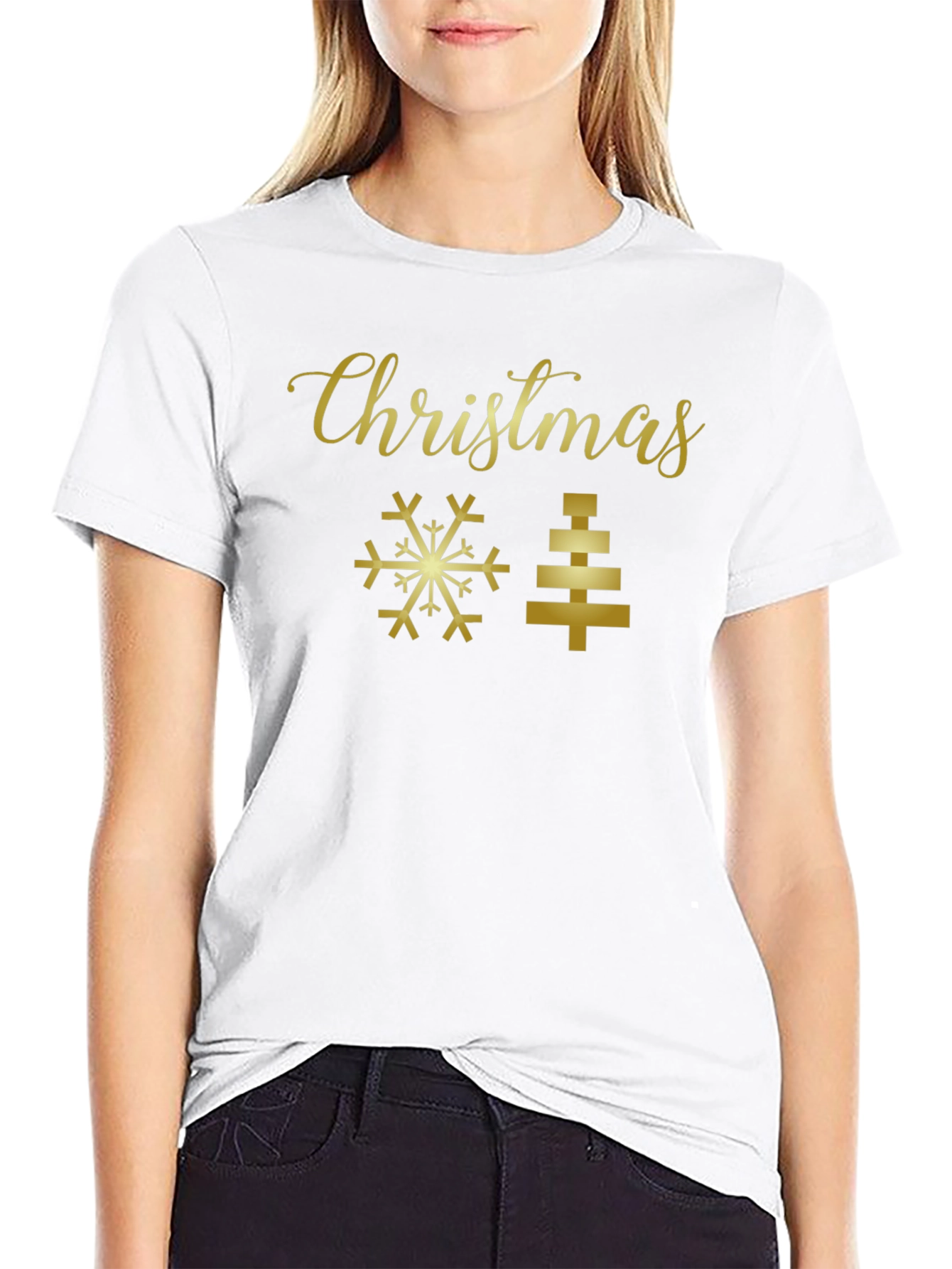 Christmas Snowflake Tree Graphic Tee