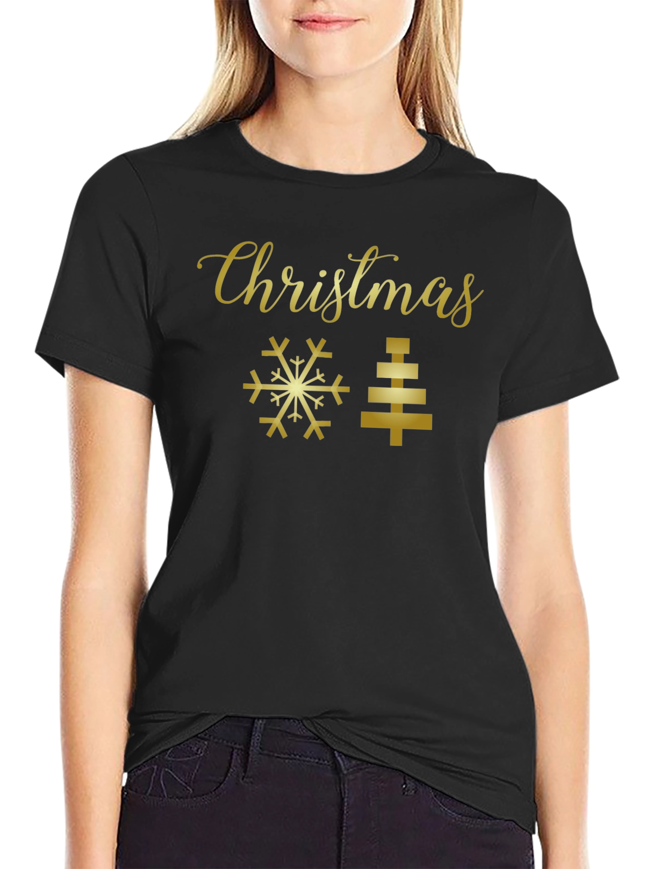 Christmas Snowflake Tree Graphic Tee