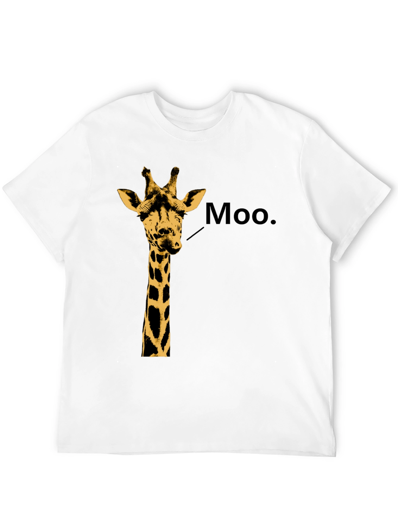 Giraffe Moo T-Shirt - Funny Animal Graphic Tee