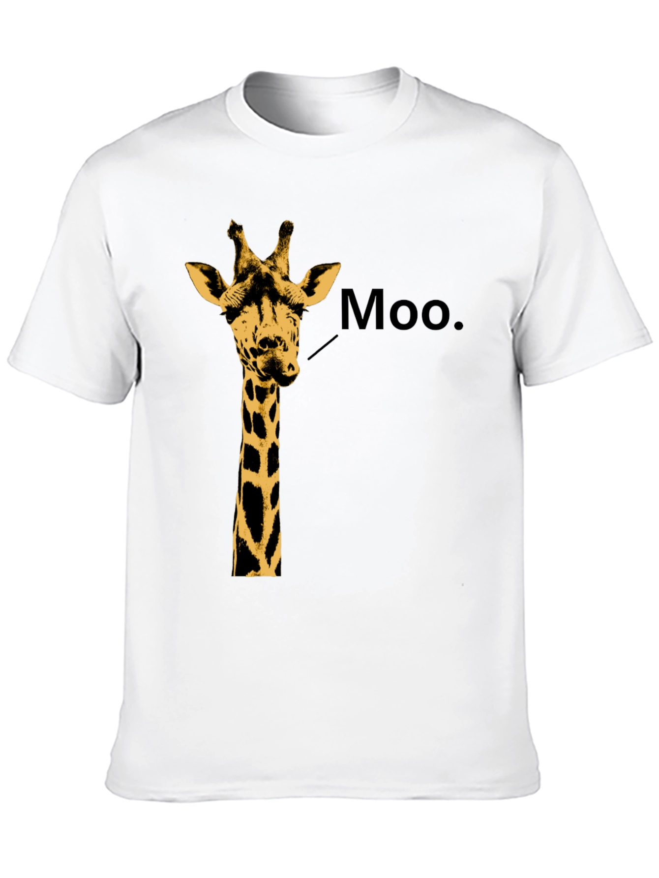 Giraffe Moo T-Shirt - Funny Animal Graphic Tee