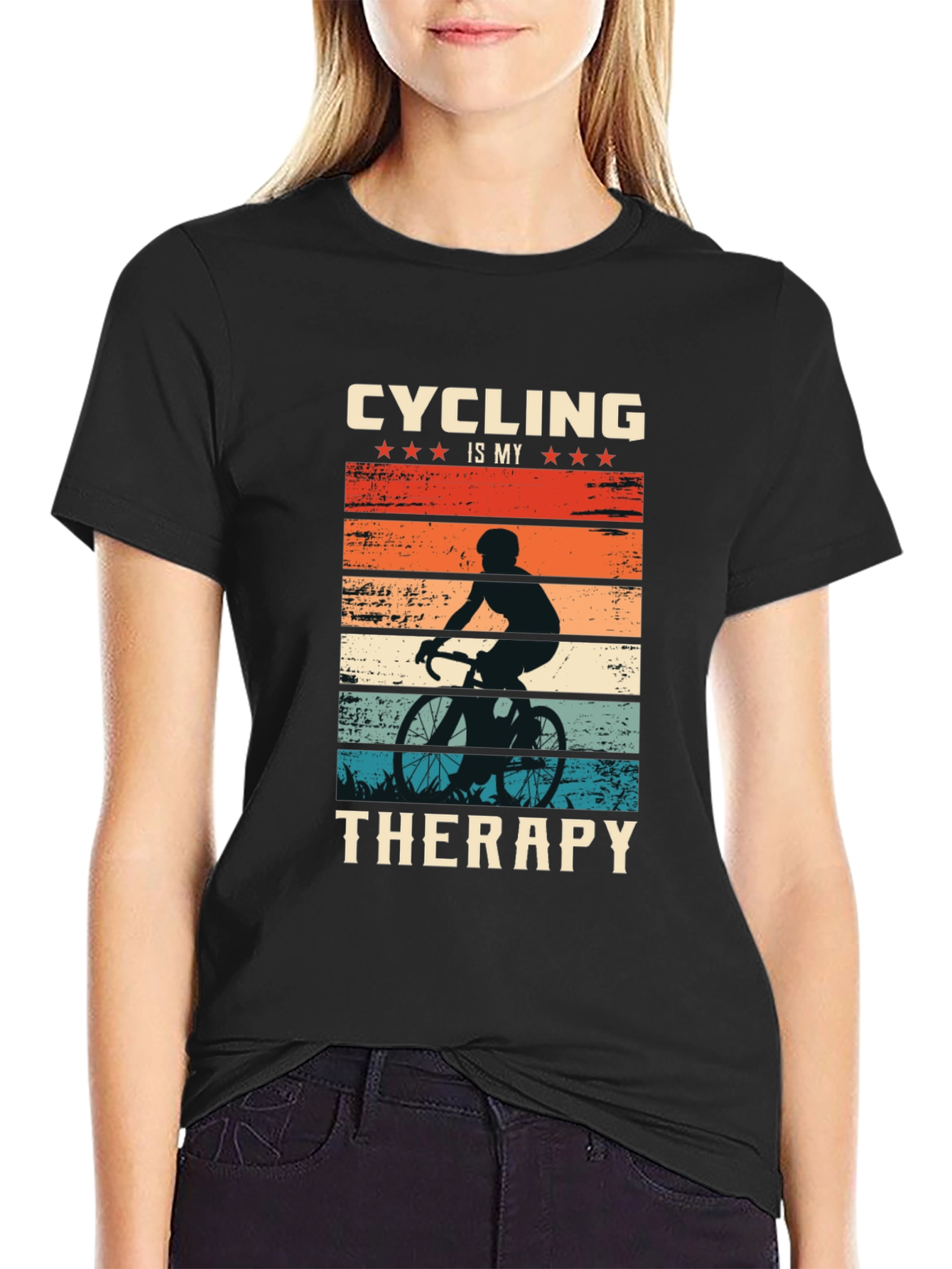 Cycling Therapy T-Shirt - Biker Design