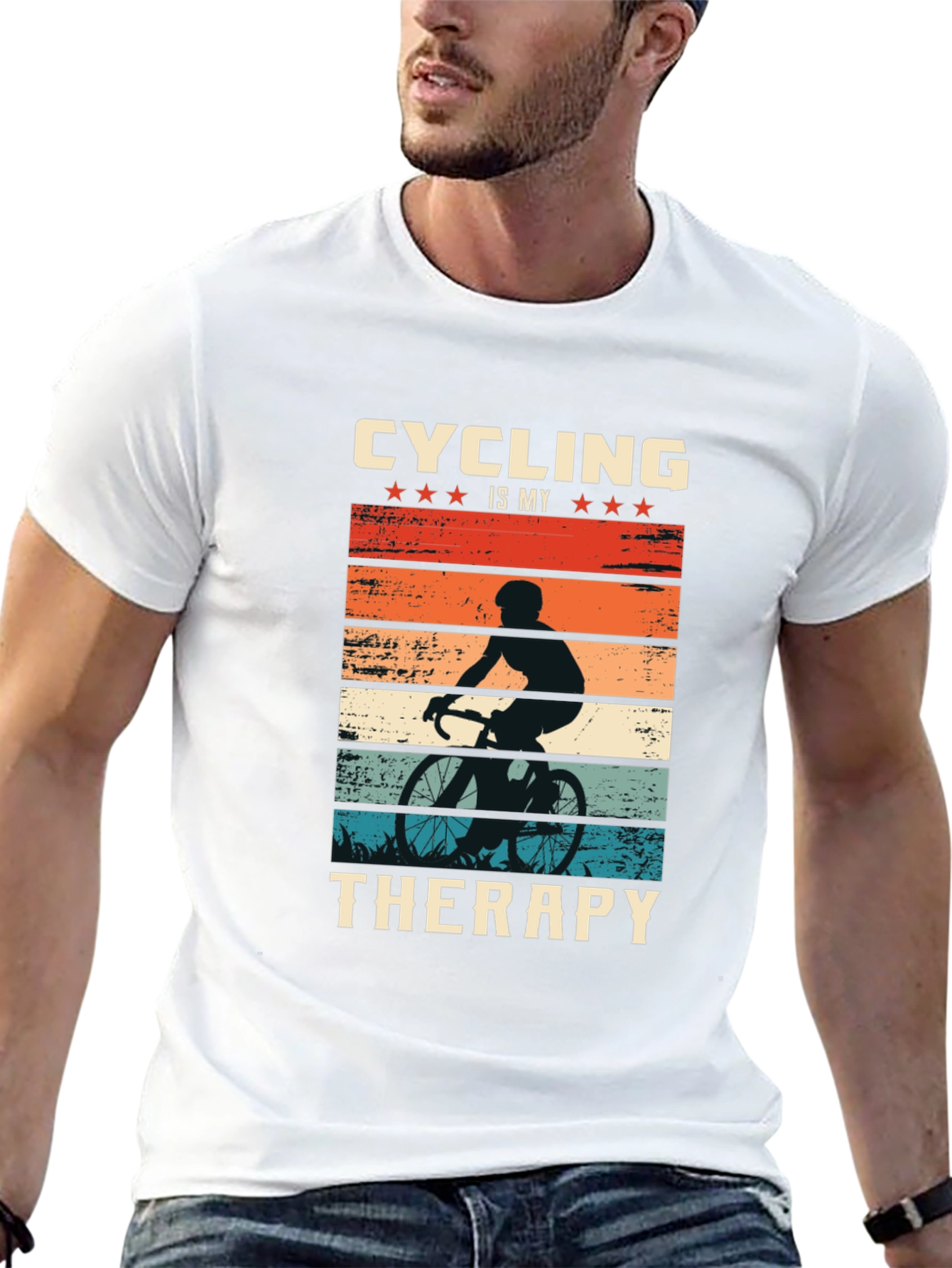 Cycling Therapy T-Shirt - Biker Design
