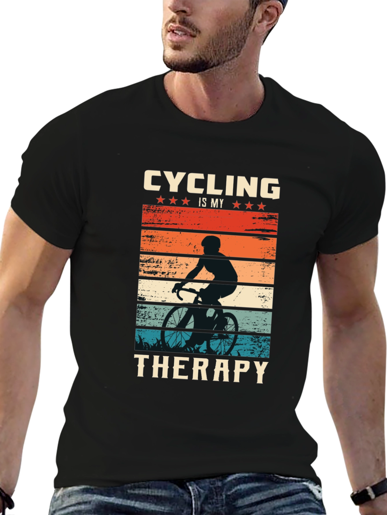 Cycling Therapy T-Shirt - Biker Design