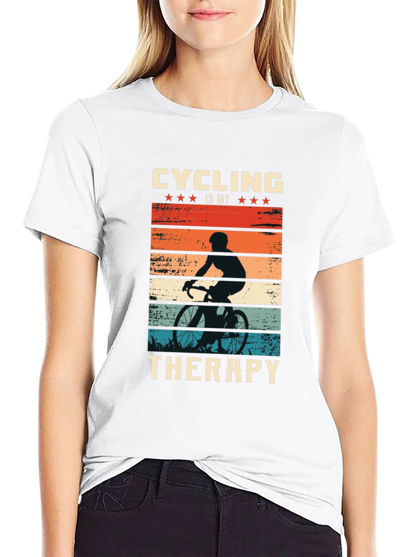 Cycling Therapy T-Shirt - Biker Design