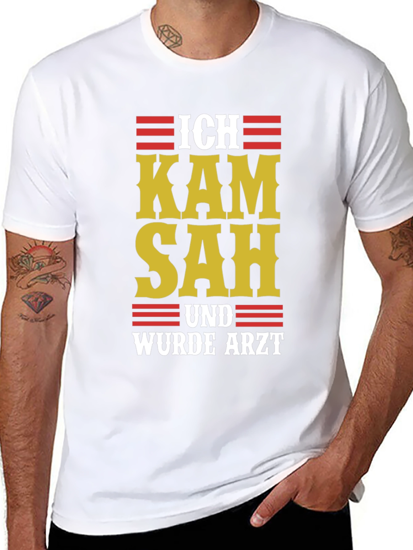Ich Kam Sah Und Wurde Arzt T-Shirt - Black