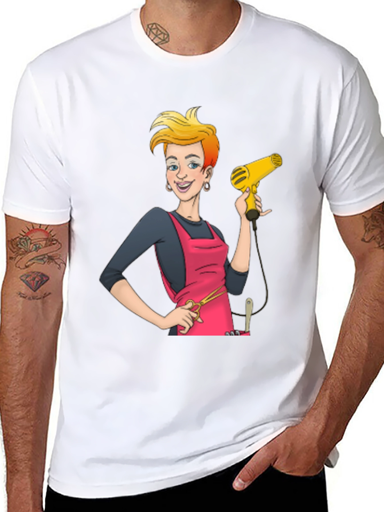 Barber Cartoon Graphic Tee