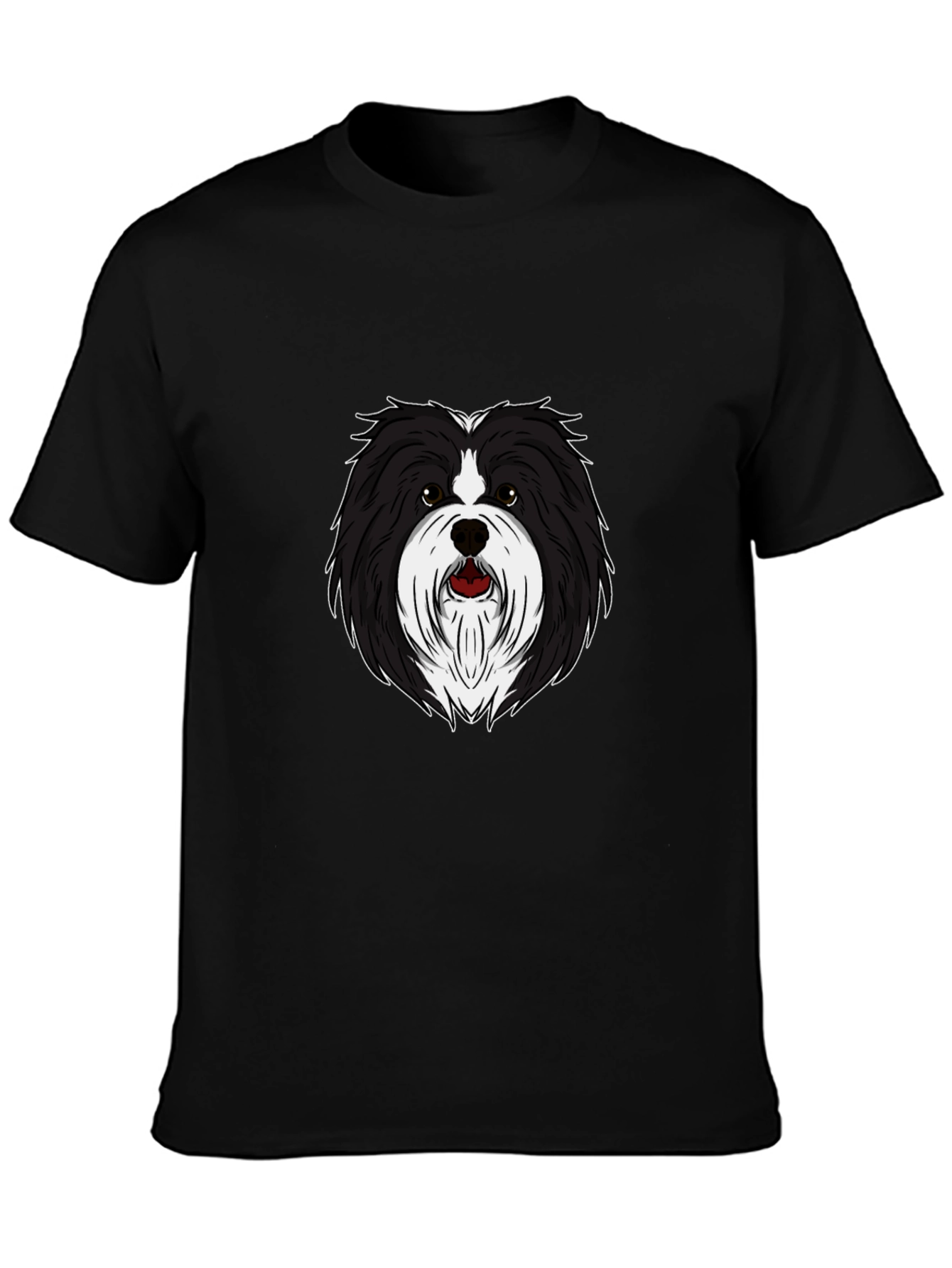 Dog Breed Graphic Tee - Black Crew Neck