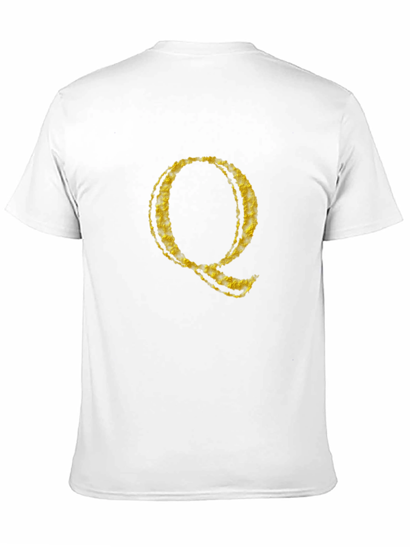 Letter Q Graphic Tee - Black Cotton Blend