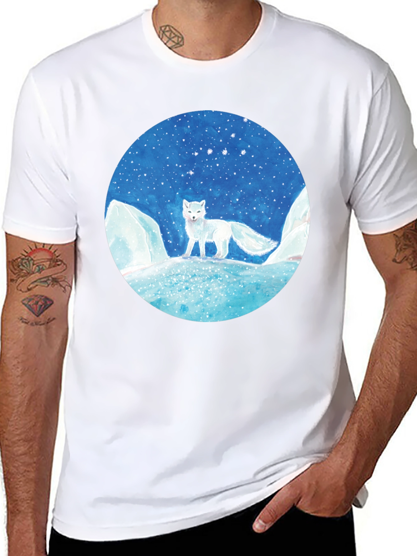 Arctic Fox Graphic Tee - Unisex Black T-Shirt
