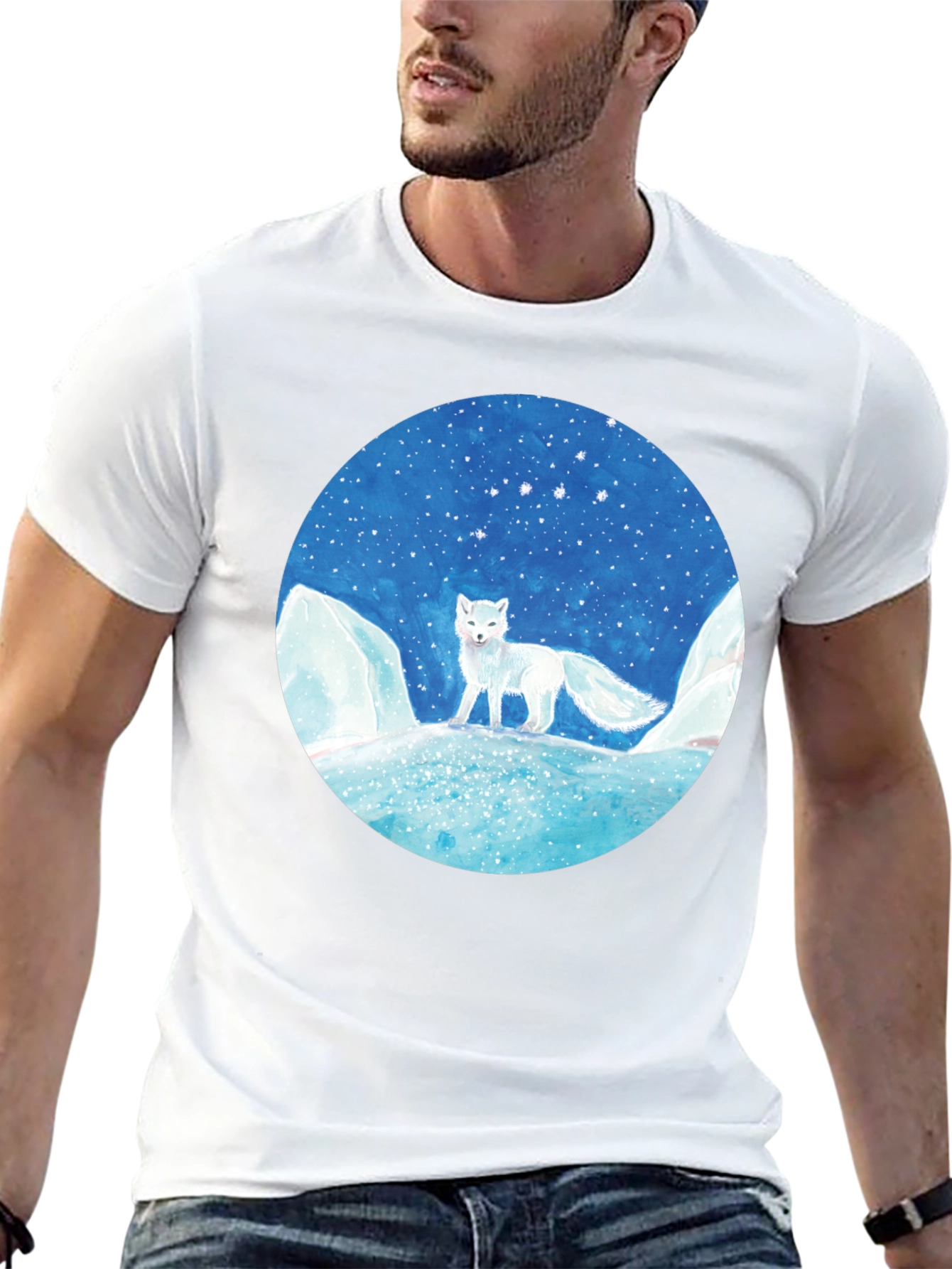 Arctic Fox Graphic Tee - Unisex Black T-Shirt