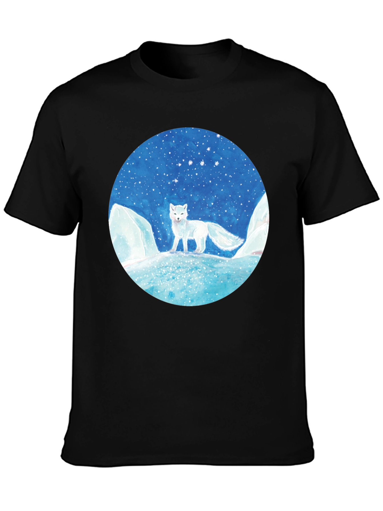 Arctic Fox Graphic Tee - Unisex Black T-Shirt