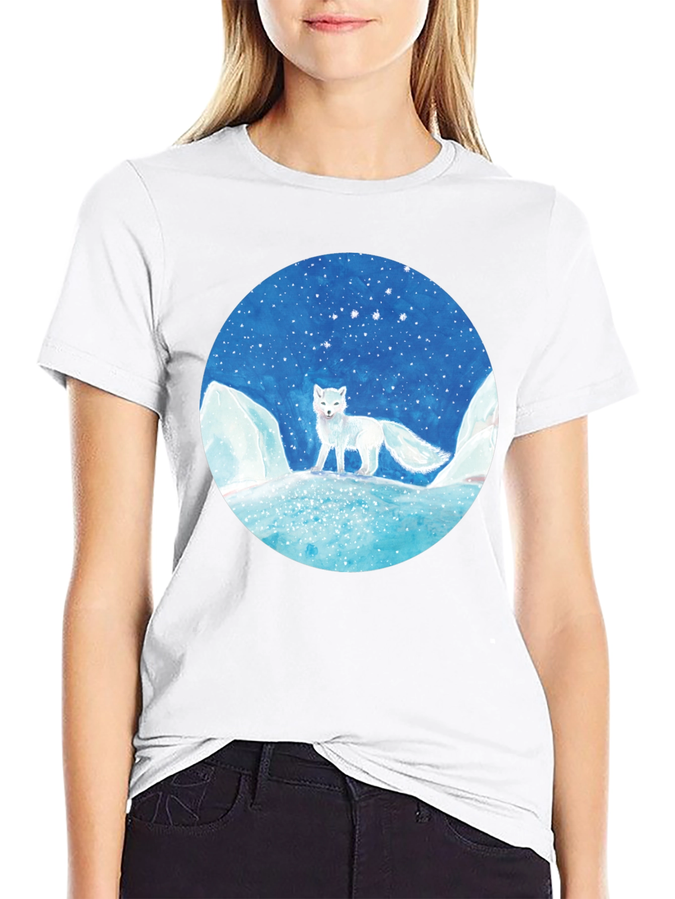 Arctic Fox Graphic Tee - Unisex Black T-Shirt