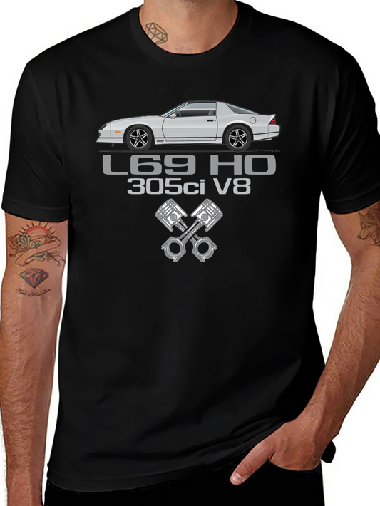 Camaro L69 HO 305ci V8 Black T-Shirt