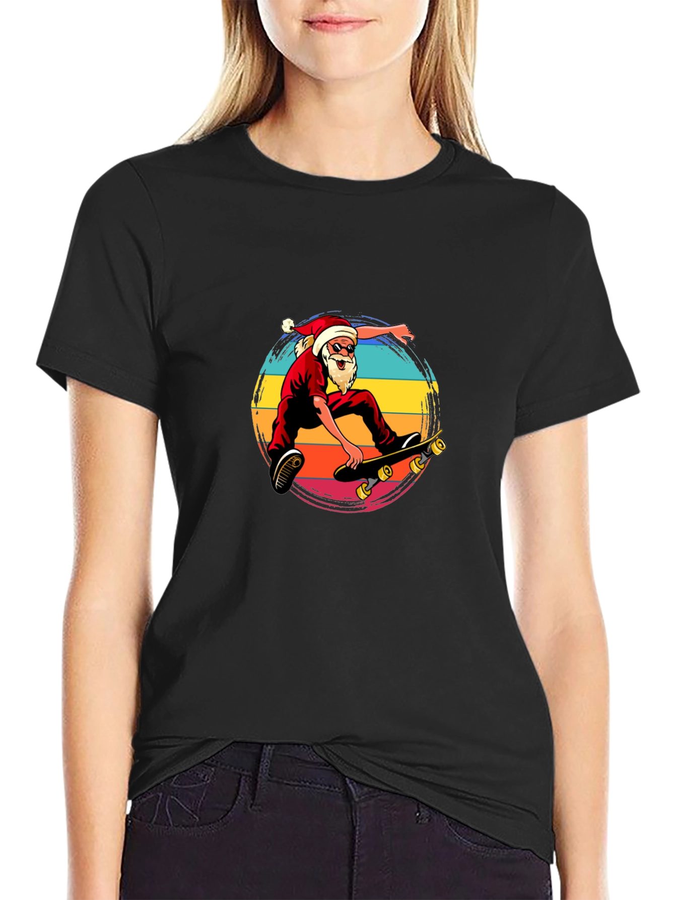 Skateboarding Santa T-Shirt
