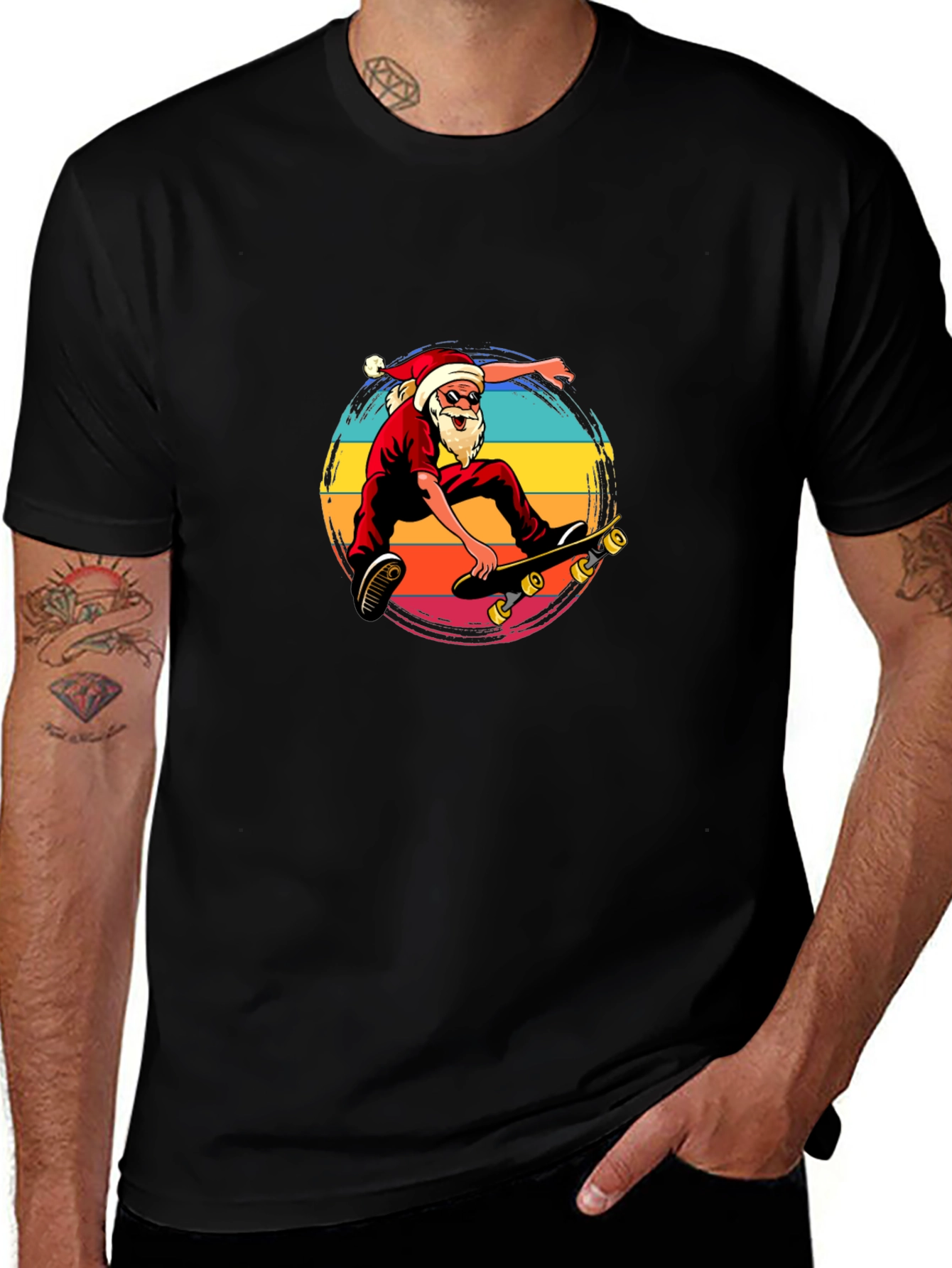 Skateboarding Santa T-Shirt
