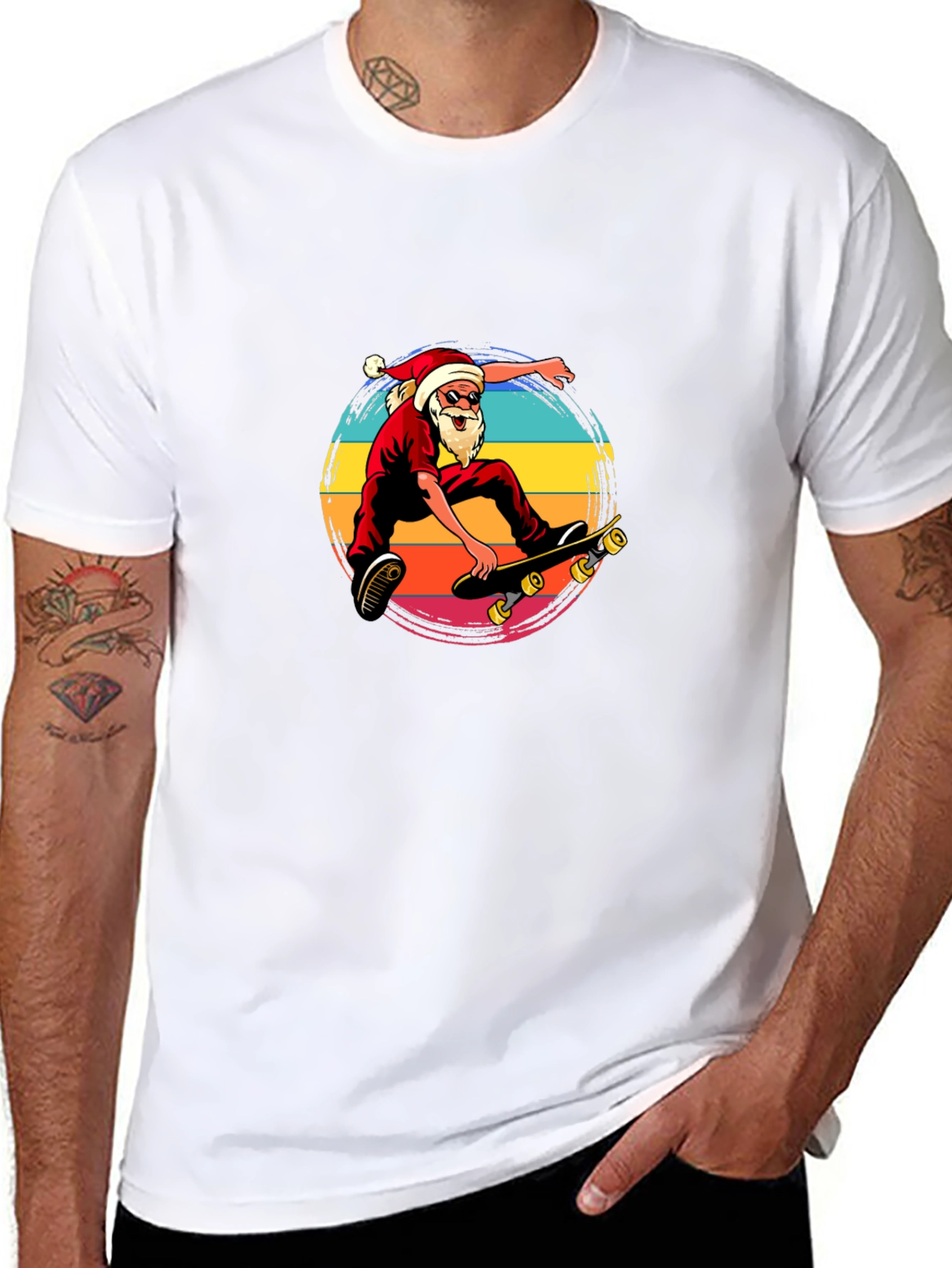 Skateboarding Santa T-Shirt