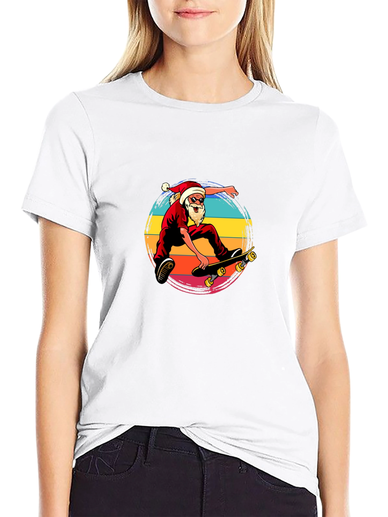 Skateboarding Santa T-Shirt