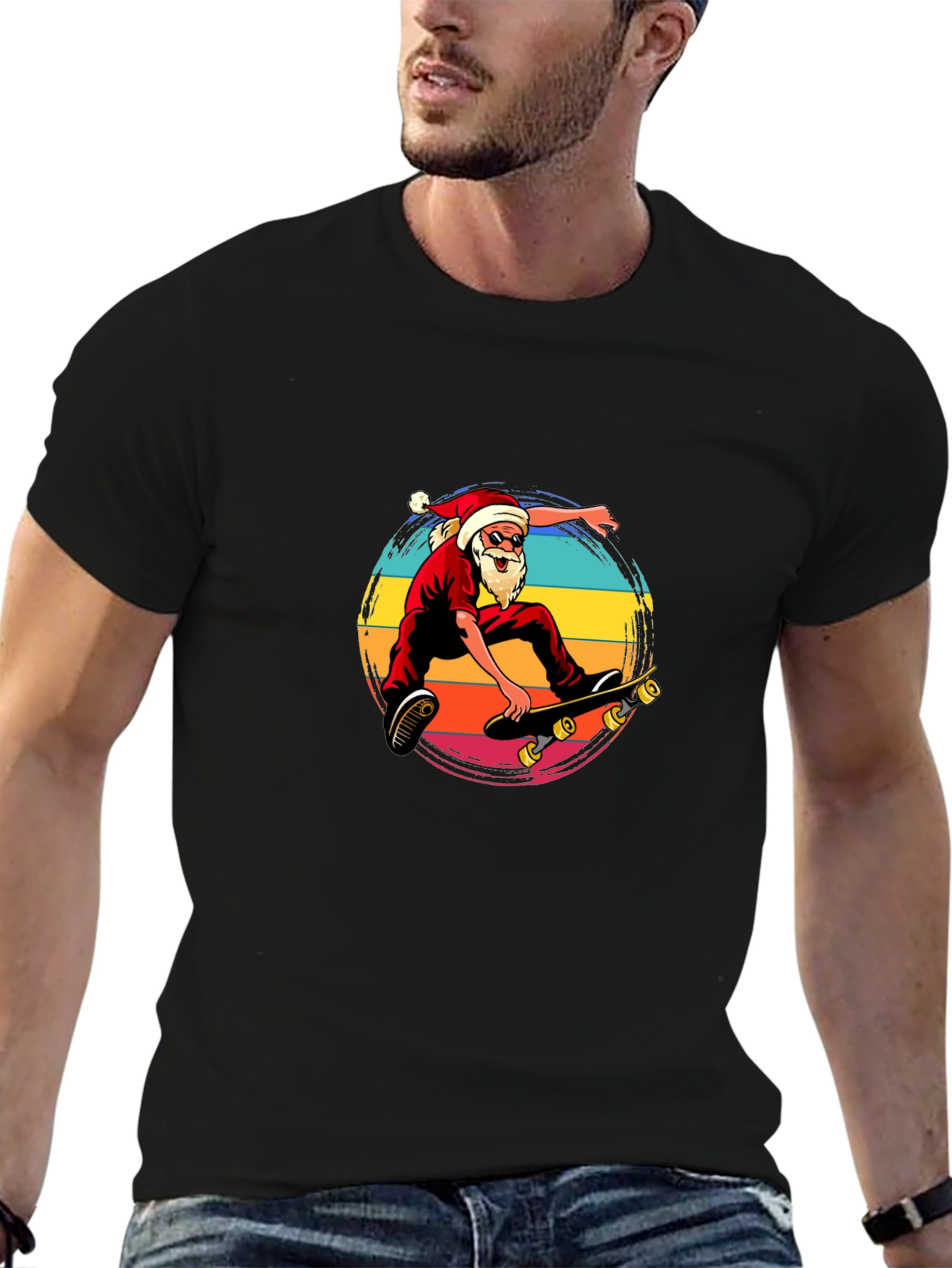 Skateboarding Santa T-Shirt